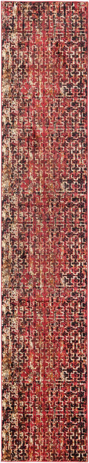 Burgundy 2' 7 x 14' 1 Saturn Runner Area Rug Stain Resistant Easy Clean Classic Vintage Design Durable Carpet for Affordable Home Interiors for Sale at Rug Engine