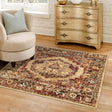 Cream 5' 3 x 5' 3 Saturn Square Area Rug Stain Resistant Easy Clean Classic Vintage Design Durable Carpet for Affordable Home Interiors for Sale at Rug Engine