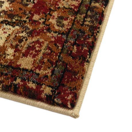 Cream 5' 3 x 5' 3 Saturn Octagon Area Rug Stain Resistant Easy Clean Classic Vintage Design Durable Carpet for Affordable Home Interiors for Sale at Rug Engine
