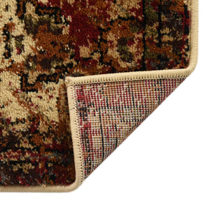 Cream 2' 2 x 12' Saturn Runner Area Rug Stain Resistant Easy Clean Classic Vintage Design Durable Carpet for Affordable Home Interiors for Sale at Rug Engine