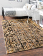 Blue 4' x 6' Saturn Rectangle Area Rug Stain Resistant Easy Clean Classic Vintage Design Durable Carpet for Affordable Home Interiors for Sale at Rug Engine