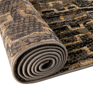 Blue 8' x 8' Saturn Octagon Area Rug Stain Resistant Easy Clean Classic Vintage Design Durable Carpet for Affordable Home Interiors for Sale at Rug Engine