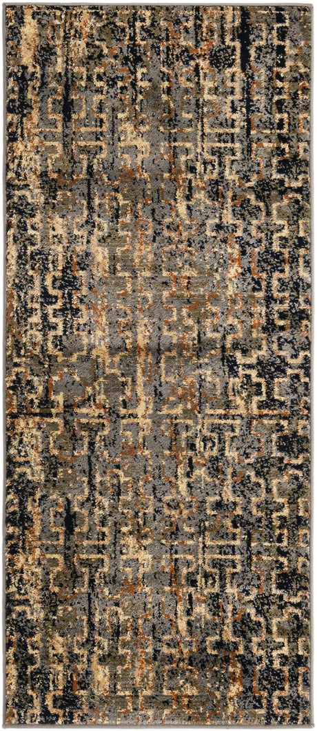 Blue 2' 2 x 5' Saturn Runner Area Rug Stain Resistant Easy Clean Classic Vintage Design Durable Carpet for Affordable Home Interiors for Sale at Rug Engine
