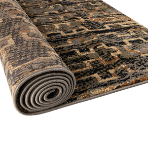 Blue 2' 7 x 14' Saturn Runner Area Rug Stain Resistant Easy Clean Classic Vintage Design Durable Carpet for Affordable Home Interiors for Sale at Rug Engine