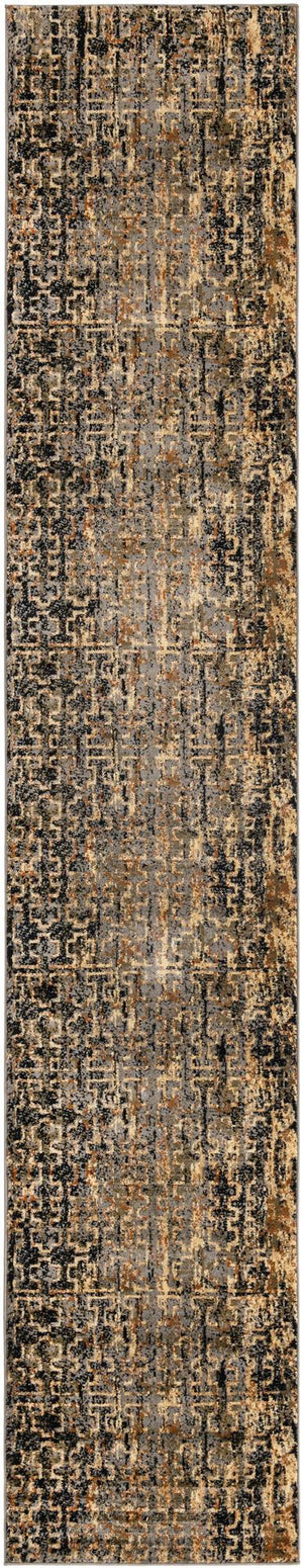 Blue 2' 7 x 14' Saturn Runner Area Rug Stain Resistant Easy Clean Classic Vintage Design Durable Carpet for Affordable Home Interiors for Sale at Rug Engine
