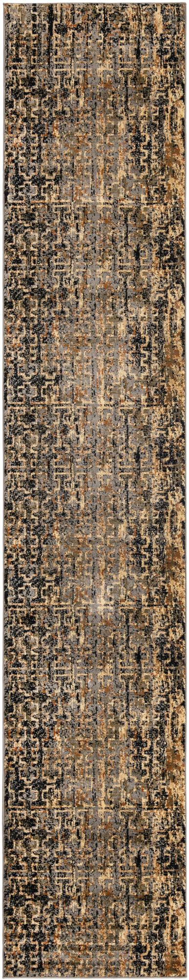 Blue 2' 7 x 14' Saturn Runner Area Rug Stain Resistant Easy Clean Classic Vintage Design Durable Carpet for Affordable Home Interiors for Sale at Rug Engine