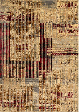 Multicolor 10' x 14' Saturn Rectangle Area Rug Stain Resistant Easy Clean Classic Vintage Design Durable Carpet for Affordable Home Interiors for Sale at Rug Engine