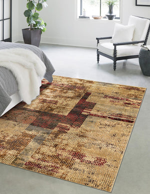 Multicolor 10' x 14' Saturn Rectangle Area Rug Stain Resistant Easy Clean Classic Vintage Design Durable Carpet for Affordable Home Interiors for Sale at Rug Engine