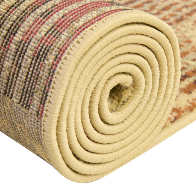 Multicolor 8' x 8' Saturn Octagon Area Rug Stain Resistant Easy Clean Classic Vintage Design Durable Carpet for Affordable Home Interiors for Sale at Rug Engine