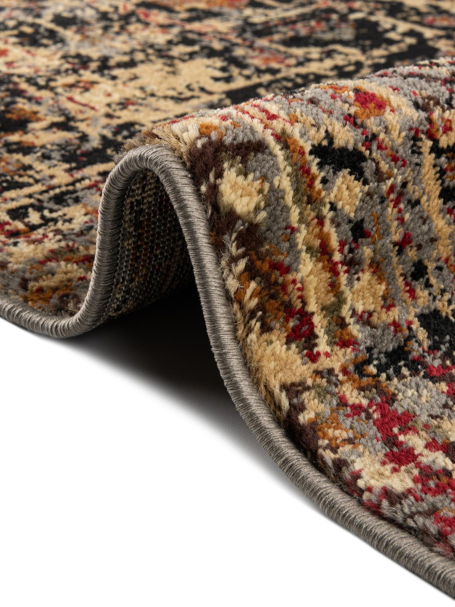Black 10' x 14' 1 Saturn Rectangle Area Rug Stain Resistant Easy Clean Classic Vintage Design Durable Carpet for Affordable Home Interiors for Sale at Rug Engine