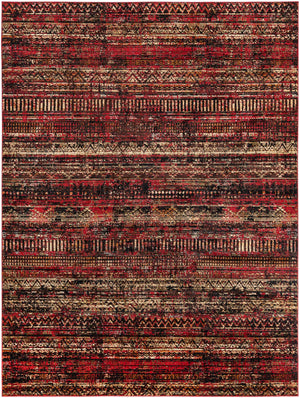 Burgundy 9' x 12' Saturn Rectangle Area Rug Stain Resistant Easy Clean Classic Vintage Design Durable Carpet for Affordable Home Interiors for Sale at Rug Engine