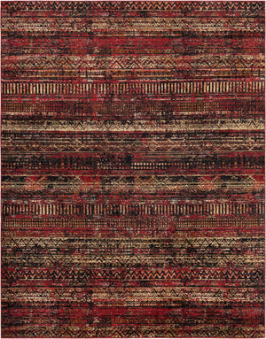 Burgundy 7' 10 x 10' Saturn Rectangle Area Rug Stain Resistant Easy Clean Classic Vintage Design Durable Carpet for Affordable Home Interiors for Sale at Rug Engine