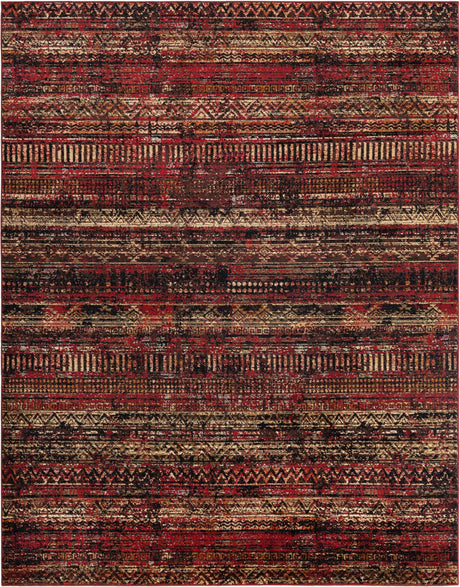 Burgundy 7' 10 x 10' Saturn Rectangle Area Rug Stain Resistant Easy Clean Classic Vintage Design Durable Carpet for Affordable Home Interiors for Sale at Rug Engine