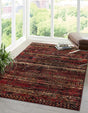 Burgundy 4' 1 x 6' 1 Saturn Rectangle Area Rug Stain Resistant Easy Clean Classic Vintage Design Durable Carpet for Affordable Home Interiors for Sale at Rug Engine