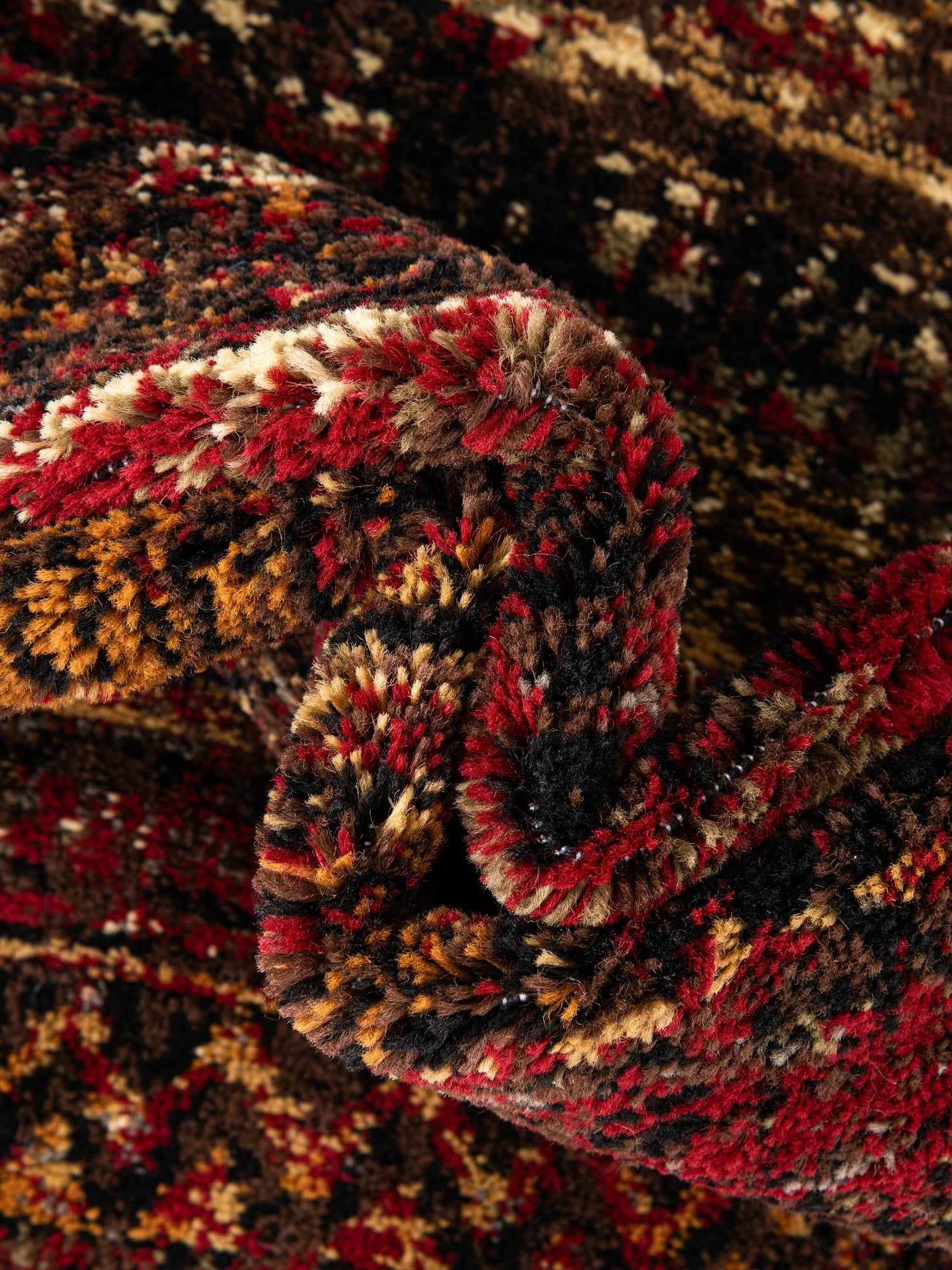 Burgundy 4' 1 x 6' 1 Saturn Rectangle Area Rug Stain Resistant Easy Clean Classic Vintage Design Durable Carpet for Affordable Home Interiors for Sale at Rug Engine