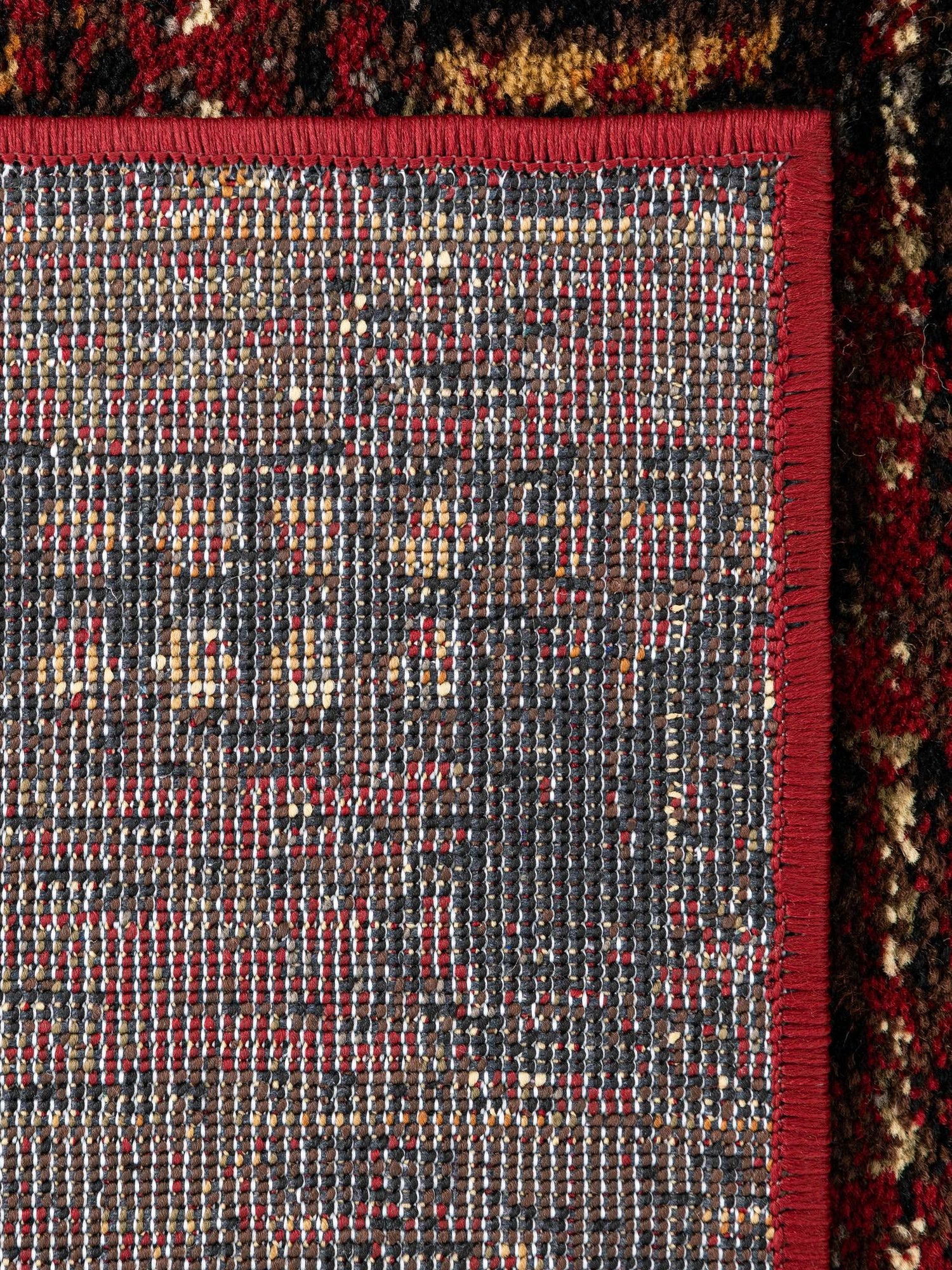 Burgundy 4' 1 x 6' 1 Saturn Rectangle Area Rug Stain Resistant Easy Clean Classic Vintage Design Durable Carpet for Affordable Home Interiors for Sale at Rug Engine