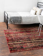 Burgundy 5' 3 x 5' 3 Saturn Square Area Rug Stain Resistant Easy Clean Classic Vintage Design Durable Carpet for Affordable Home Interiors for Sale at Rug Engine