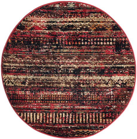 Burgundy 3' 1 x 3' 1 Saturn Round Area Rug Stain Resistant Easy Clean Classic Vintage Design Durable Carpet for Affordable Home Interiors for Sale at Rug Engine