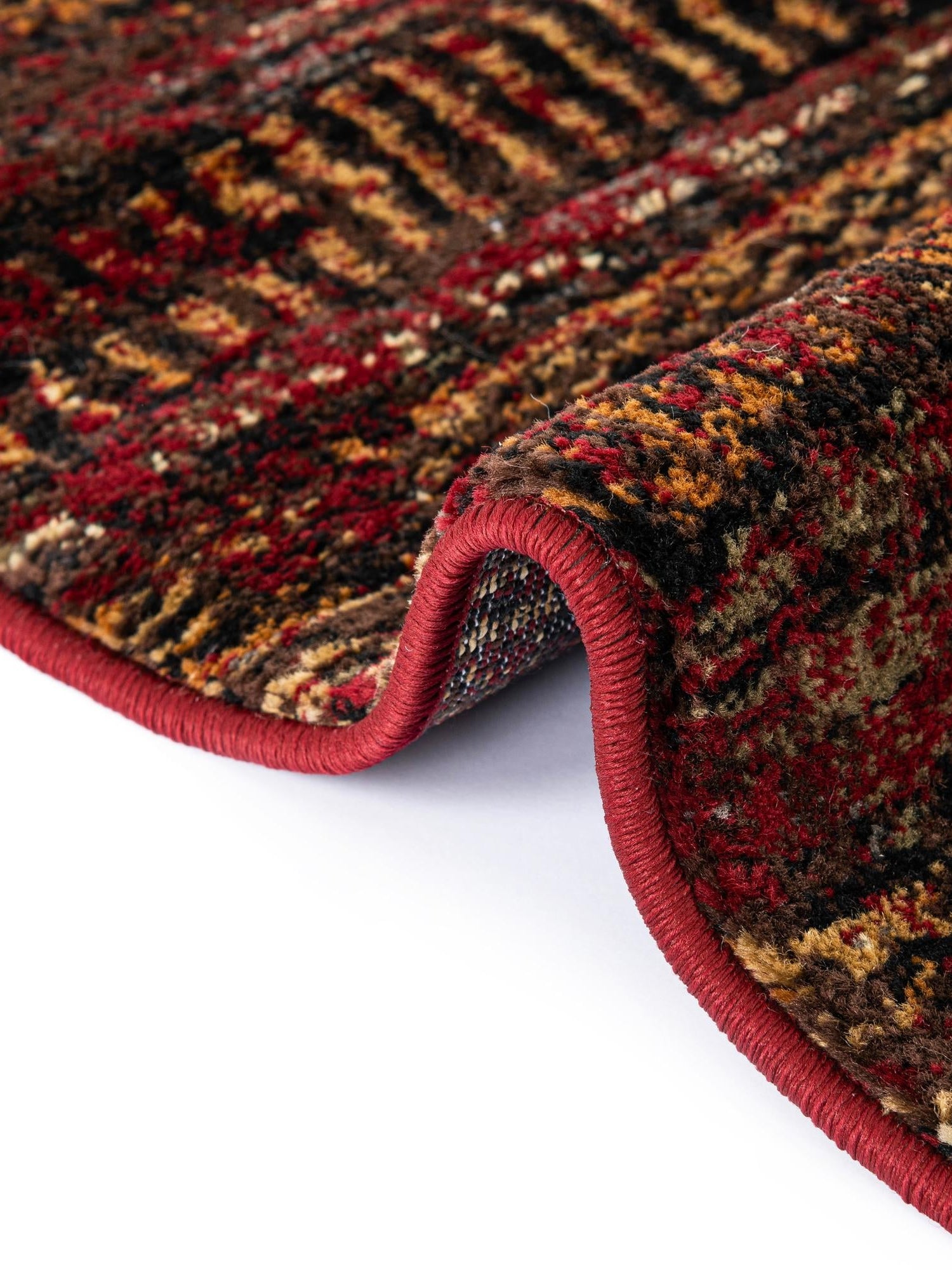 Burgundy 7' 10 x 7' 10 Saturn Octagon Area Rug Stain Resistant Easy Clean Classic Vintage Design Durable Carpet for Affordable Home Interiors for Sale at Rug Engine
