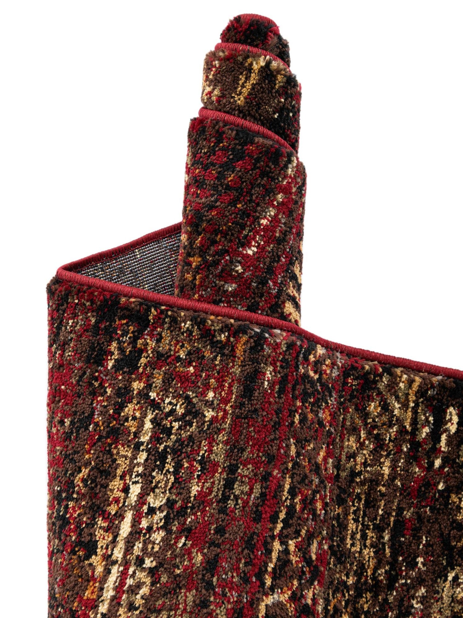 Burgundy 5' 3 x 5' 3 Saturn Octagon Area Rug Stain Resistant Easy Clean Classic Vintage Design Durable Carpet for Affordable Home Interiors for Sale at Rug Engine