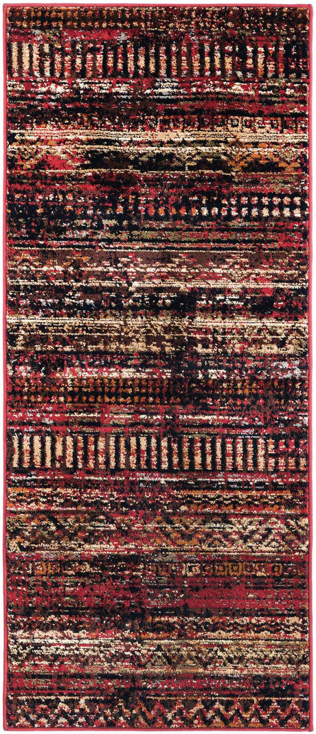 Burgundy 2' x 5' 1 Saturn Runner Area Rug Stain Resistant Easy Clean Classic Vintage Design Durable Carpet for Affordable Home Interiors for Sale at Rug Engine