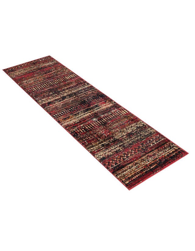 Burgundy 2' x 7' 1 Saturn Runner Area Rug Stain Resistant Easy Clean Classic Vintage Design Durable Carpet for Affordable Home Interiors for Sale at Rug Engine