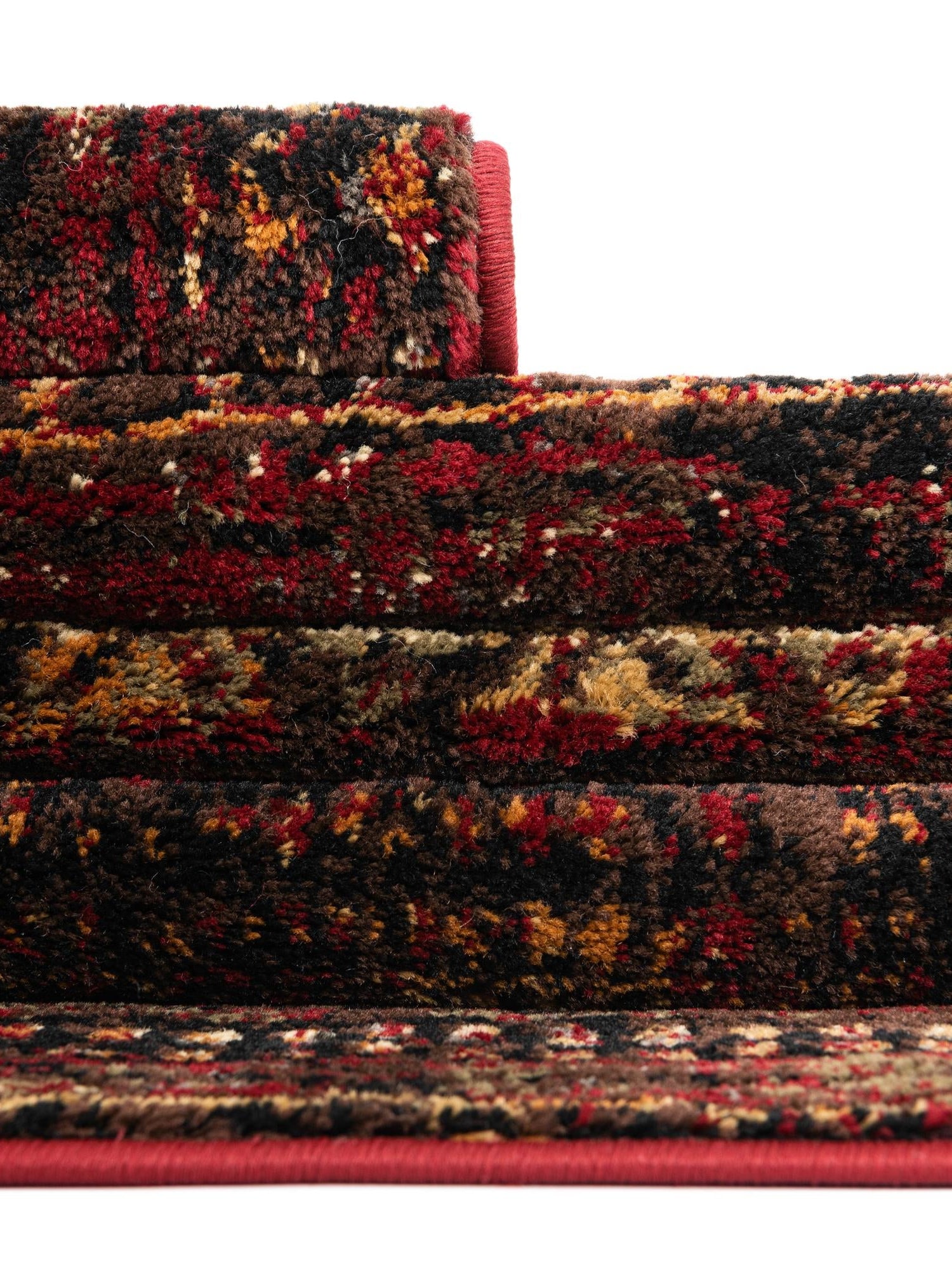 Burgundy 2' x 9' Saturn Runner Area Rug Stain Resistant Easy Clean Classic Vintage Design Durable Carpet for Affordable Home Interiors for Sale at Rug Engine