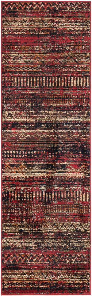Burgundy 2' x 7' 1 Saturn Runner Area Rug Stain Resistant Easy Clean Classic Vintage Design Durable Carpet for Affordable Home Interiors for Sale at Rug Engine