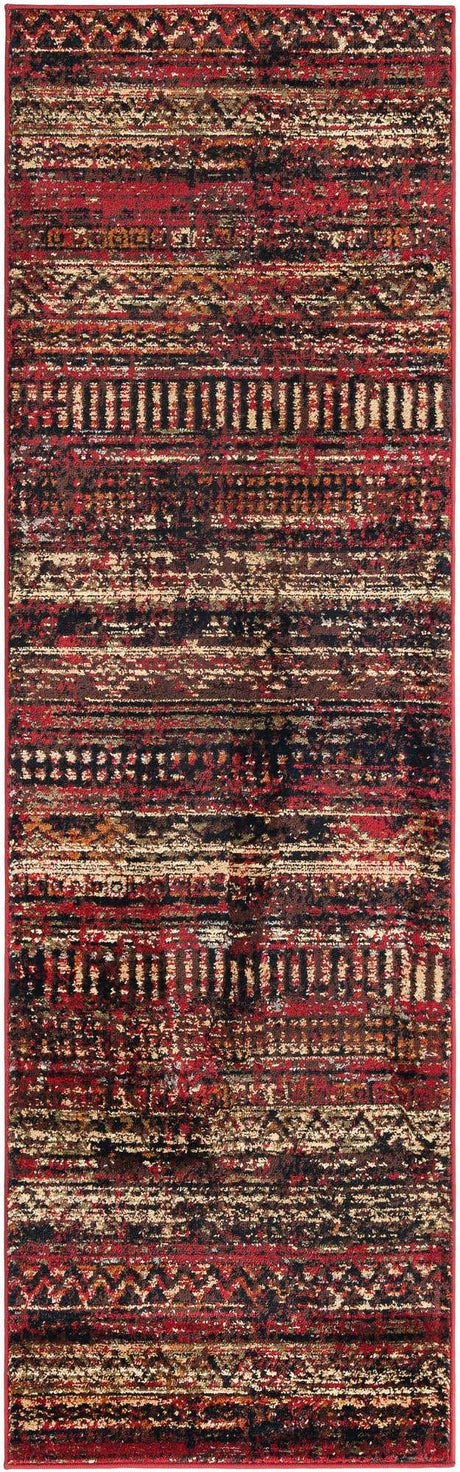 Burgundy 2' x 7' 1 Saturn Runner Area Rug Stain Resistant Easy Clean Classic Vintage Design Durable Carpet for Affordable Home Interiors for Sale at Rug Engine