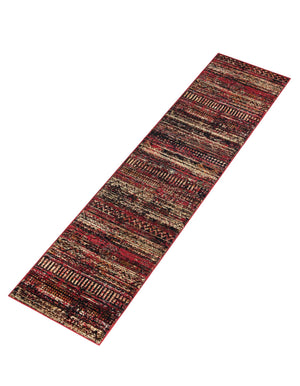 Burgundy 2' x 9' Saturn Runner Area Rug Stain Resistant Easy Clean Classic Vintage Design Durable Carpet for Affordable Home Interiors for Sale at Rug Engine