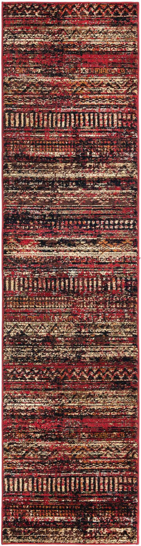 Burgundy 2' x 9' Saturn Runner Area Rug Stain Resistant Easy Clean Classic Vintage Design Durable Carpet for Affordable Home Interiors for Sale at Rug Engine