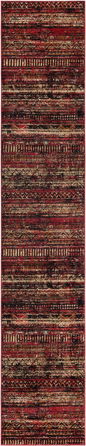Burgundy 2' 7 x 14' 1 Saturn Runner Area Rug Stain Resistant Easy Clean Classic Vintage Design Durable Carpet for Affordable Home Interiors for Sale at Rug Engine