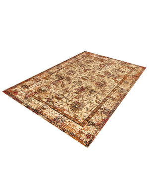 Beige Cream 9' x 12' Saturn Rectangle Area Rug Stain Resistant Easy Clean Classic Vintage Design Durable Carpet for Affordable Home Interiors for Sale at Rug Engine