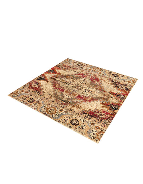Beige Cream 9' x 12' Saturn Rectangle Area Rug Stain Resistant Easy Clean Classic Vintage Design Durable Carpet for Affordable Home Interiors for Sale at Rug Engine