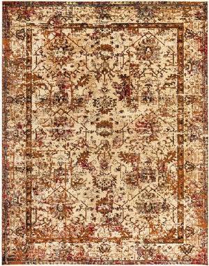 Beige Cream 7' 10 x 10' Saturn Rectangle Area Rug Stain Resistant Easy Clean Classic Vintage Design Durable Carpet for Affordable Home Interiors for Sale at Rug Engine