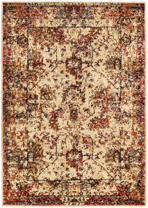 Beige Cream 2' x 3' 1 Saturn Rectangle Area Rug Stain Resistant Easy Clean Classic Vintage Design Durable Carpet for Affordable Home Interiors for Sale at Rug Engine