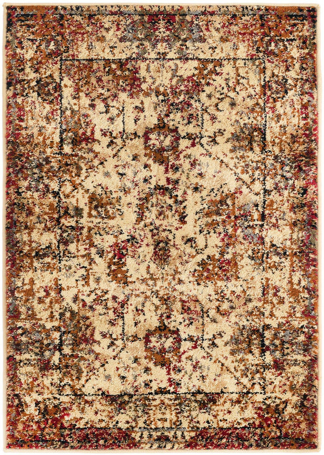 Beige Cream 2' x 3' 1 Saturn Rectangle Area Rug Stain Resistant Easy Clean Classic Vintage Design Durable Carpet for Affordable Home Interiors for Sale at Rug Engine