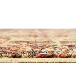Beige Cream 7' 1 x 7' 1 Saturn Round Area Rug Stain Resistant Easy Clean Classic Vintage Design Durable Carpet for Affordable Home Interiors for Sale at Rug Engine