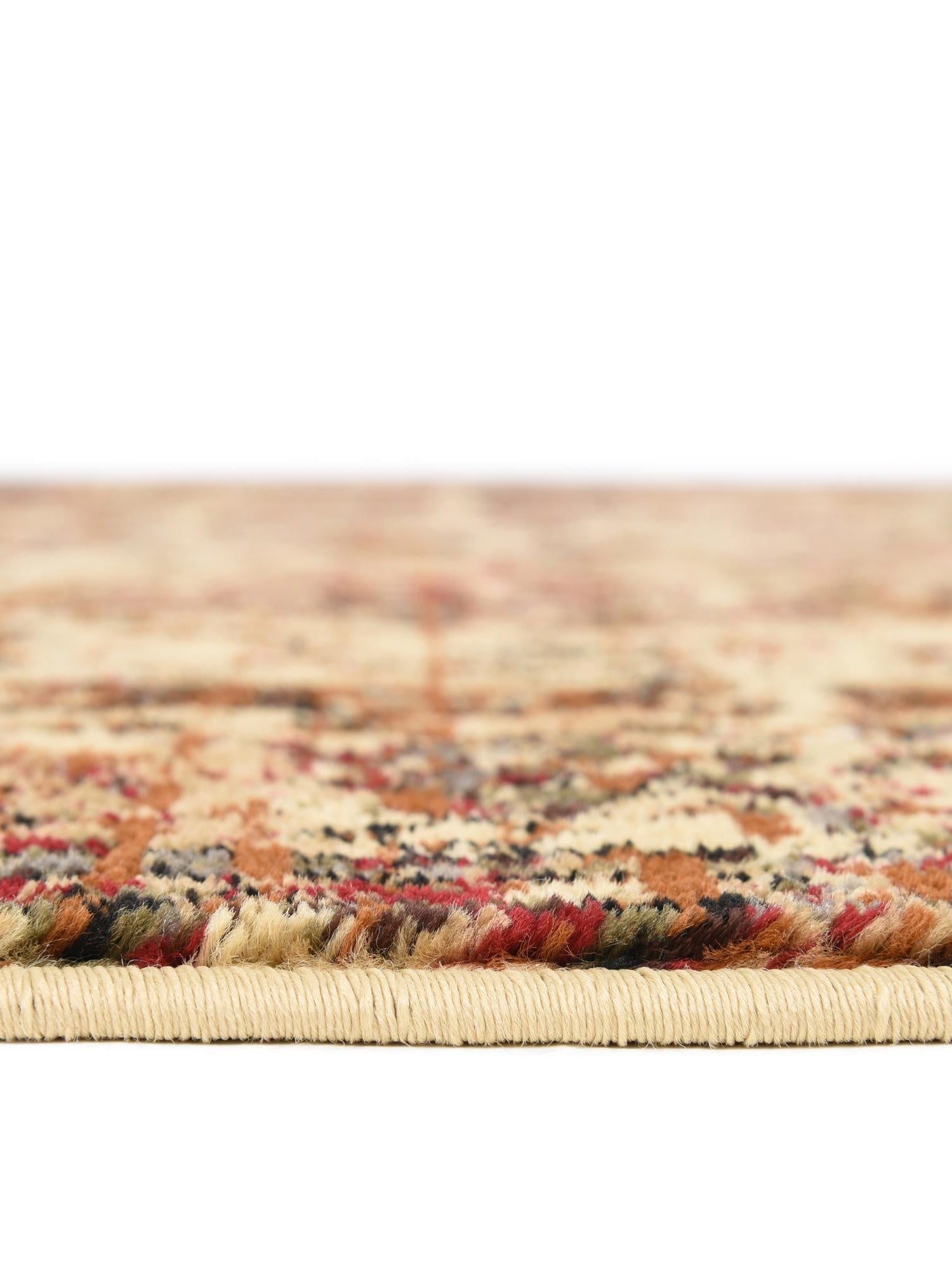 Beige Cream 3' 1 x 3' 1 Saturn Round Area Rug Stain Resistant Easy Clean Classic Vintage Design Durable Carpet for Affordable Home Interiors for Sale at Rug Engine