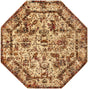 Beige Cream 7' 10 x 7' 10 Saturn Octagon Area Rug Stain Resistant Easy Clean Classic Vintage Design Durable Carpet for Affordable Home Interiors for Sale at Rug Engine