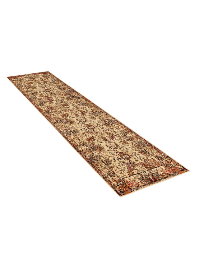 Beige Cream 2' x 7' 1 Saturn Runner Area Rug Stain Resistant Easy Clean Classic Vintage Design Durable Carpet for Affordable Home Interiors for Sale at Rug Engine