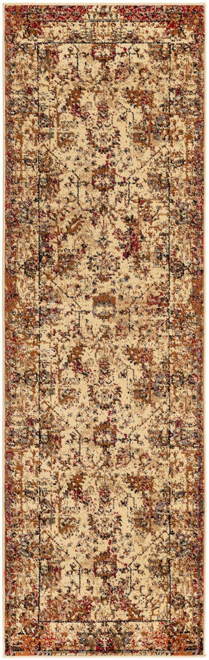 Beige Cream 2' x 7' 1 Saturn Runner Area Rug Stain Resistant Easy Clean Classic Vintage Design Durable Carpet for Affordable Home Interiors for Sale at Rug Engine