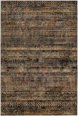 Blue 6' 1 x 9' Saturn Rectangle Area Rug Stain Resistant Easy Clean Classic Vintage Design Durable Carpet for Affordable Home Interiors for Sale at Rug Engine