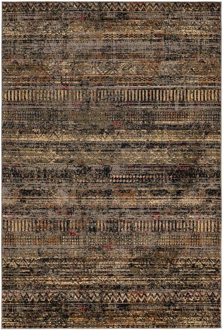 Blue 6' 1 x 9' Saturn Rectangle Area Rug Stain Resistant Easy Clean Classic Vintage Design Durable Carpet for Affordable Home Interiors for Sale at Rug Engine