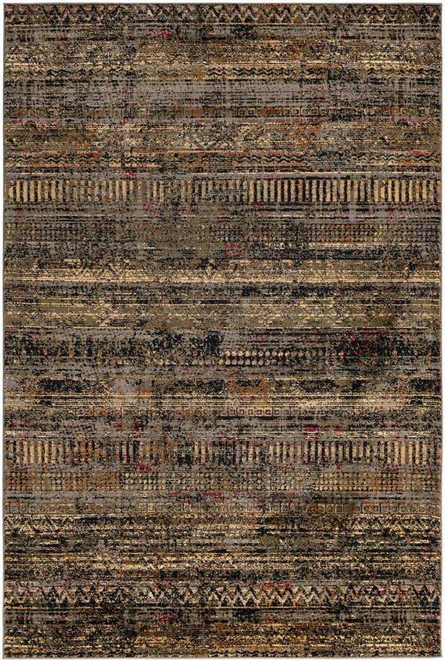 Blue 6' 1 x 9' Saturn Rectangle Area Rug Stain Resistant Easy Clean Classic Vintage Design Durable Carpet for Affordable Home Interiors for Sale at Rug Engine