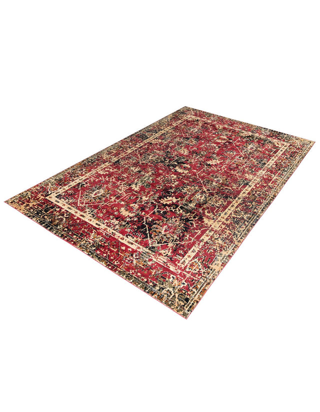 Burgundy 10' x 14' 1 Saturn Rectangle Area Rug Stain Resistant Easy Clean Classic Vintage Design Durable Carpet for Affordable Home Interiors for Sale at Rug Engine
