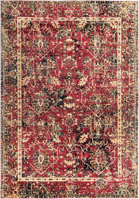 Burgundy 10' x 14' 1 Saturn Rectangle Area Rug Stain Resistant Easy Clean Classic Vintage Design Durable Carpet for Affordable Home Interiors for Sale at Rug Engine