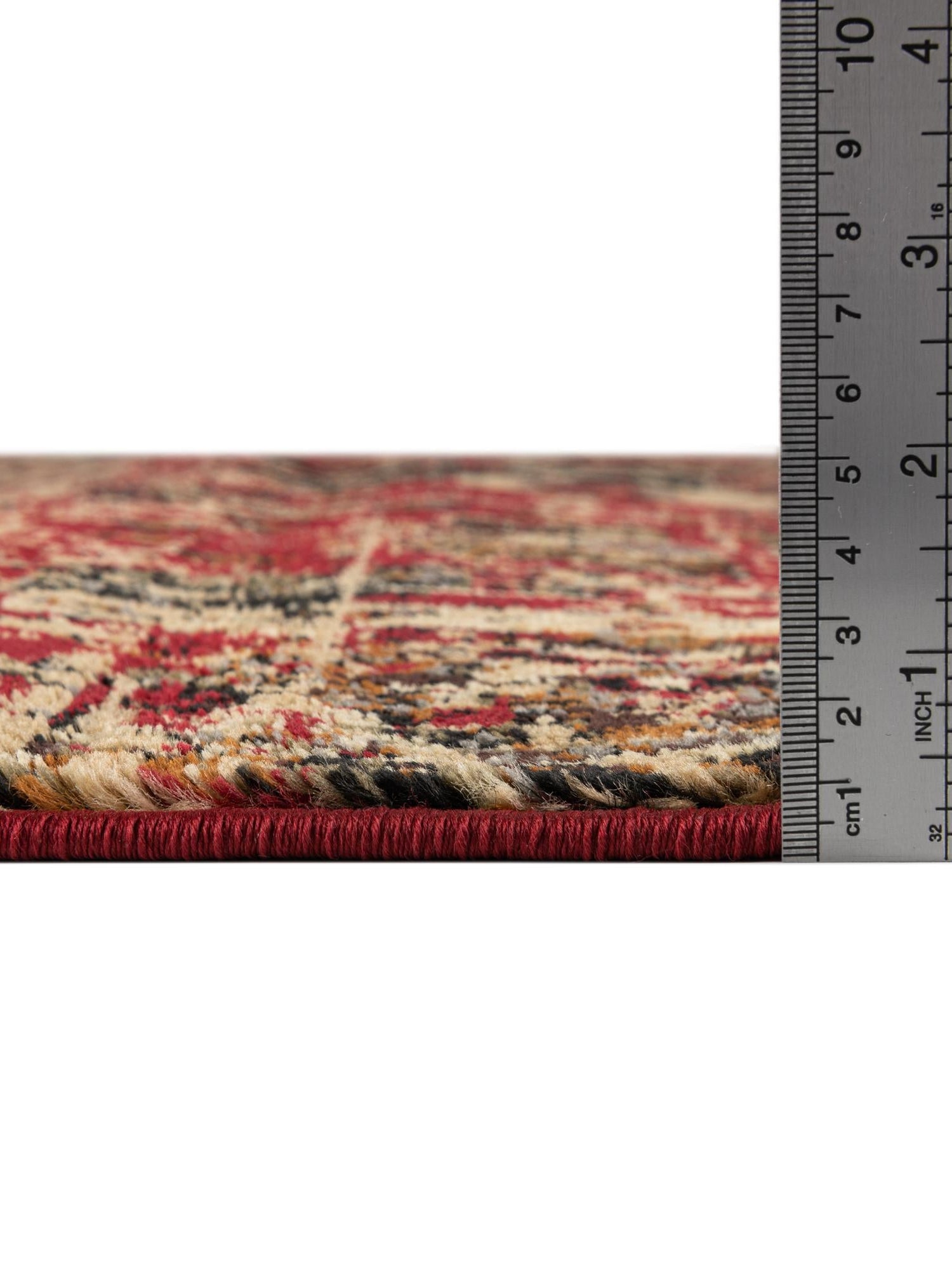 Burgundy 6' 1 x 9' Saturn Rectangle Area Rug Stain Resistant Easy Clean Classic Vintage Design Durable Carpet for Affordable Home Interiors for Sale at Rug Engine