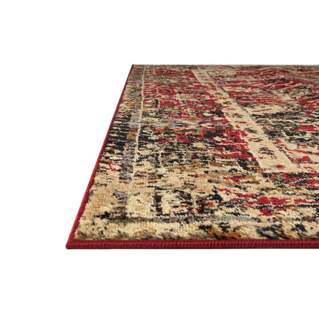 Burgundy 6' 1 x 9' Saturn Rectangle Area Rug Stain Resistant Easy Clean Classic Vintage Design Durable Carpet for Affordable Home Interiors for Sale at Rug Engine