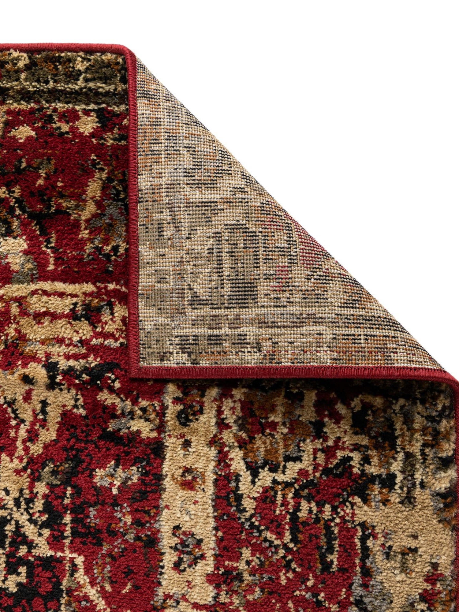 Burgundy 5' 3 x 5' 3 Saturn Octagon Area Rug Stain Resistant Easy Clean Classic Vintage Design Durable Carpet for Affordable Home Interiors for Sale at Rug Engine